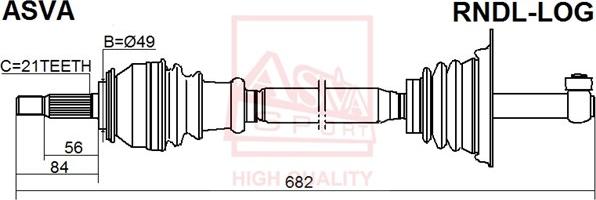 ASVA RNDL-LOG - Drive Shaft www.avaruosad.ee