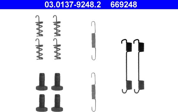 ATE 03.0137-9248.2 - Kit d'accessoires, mâchoires de frein de stationnement www.avaruosad.ee