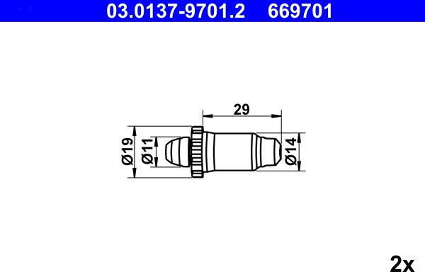 ATE 03.0137-9701.2 - Accessory Kit, parking brake shoes www.avaruosad.ee