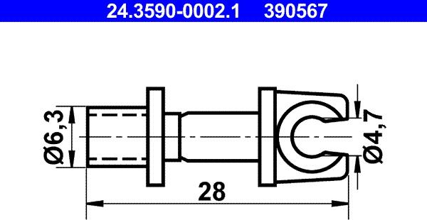 ATE 24.3590-0002.1 - Кронштейн, трубопровод тормозной www.avaruosad.ee