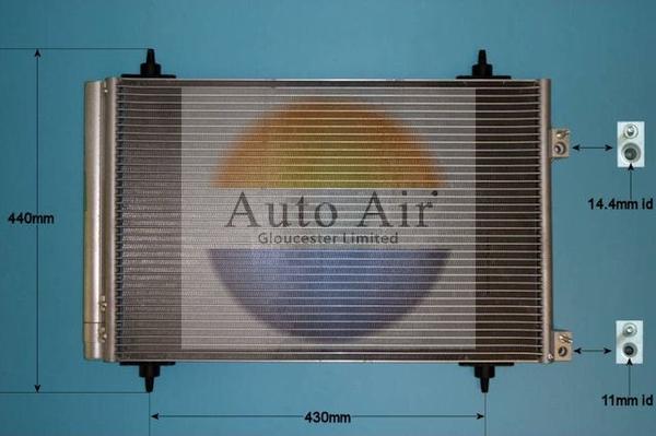 Auto Air Gloucester 16-9928 - Condenser, air conditioning www.avaruosad.ee