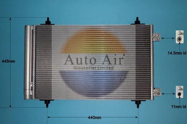 Auto Air Gloucester 16-9642 - Condenser, air conditioning www.avaruosad.ee