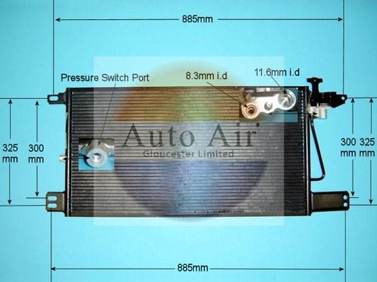 Auto Air Gloucester 16-9009 - Condenser, air conditioning www.avaruosad.ee