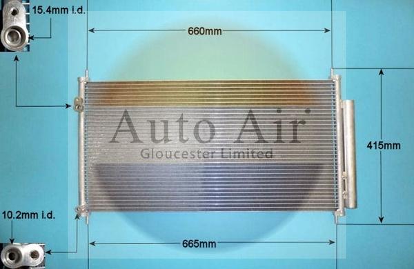 Auto Air Gloucester 16-9819 - Конденсатор, кондиционер www.avaruosad.ee