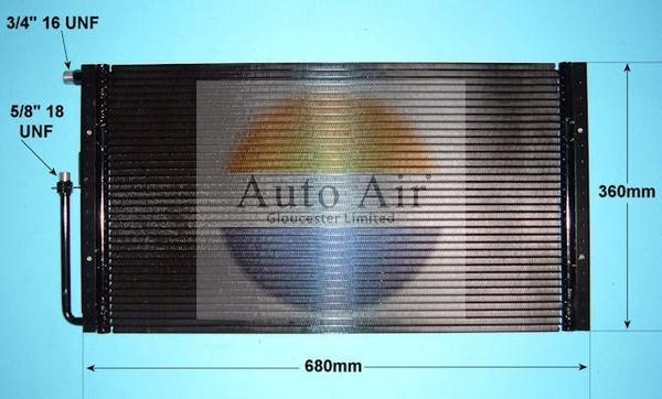 Auto Air Gloucester 16-9722 - Condenser, air conditioning www.avaruosad.ee