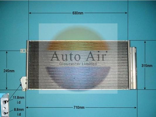 Auto Air Gloucester 16-6222 - Condenser, air conditioning www.avaruosad.ee