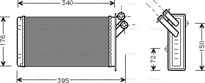 Ava Quality Cooling CN6129 - Теплообменник, отопление салона www.avaruosad.ee