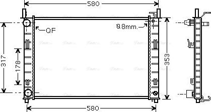 Ava Quality Cooling FDA2326 - Radiaator,mootorijahutus www.avaruosad.ee