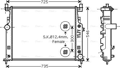 Ava Quality Cooling MS 2458 - Radiators, Motora dzesēšanas sistēma www.avaruosad.ee