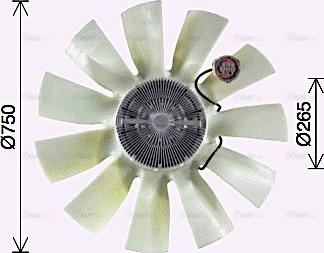 Ava Quality Cooling VLF109 - Вентилятор, охлаждение двигателя www.avaruosad.ee
