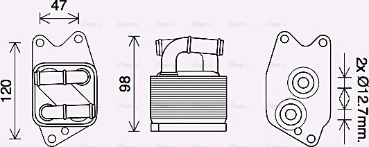 Ava Quality Cooling VN3405 - Eļļas radiators, Automātiskā pārnesumkārba www.avaruosad.ee