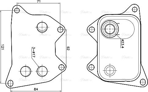 Ava Quality Cooling VN3439 - Eļļas radiators, Motoreļļa www.avaruosad.ee