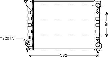 Ava Quality Cooling VN2071 - Радиатор, охлаждение двигателя www.avaruosad.ee