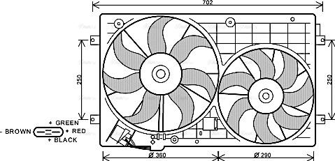 Ava Quality Cooling VN7528 - Fan, radiator www.avaruosad.ee