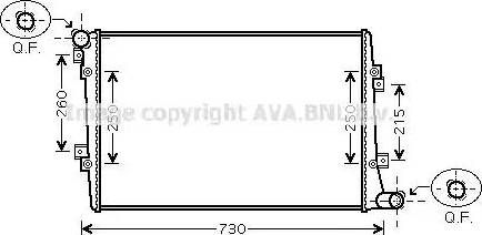 Ava Quality Cooling VWA2255 - Radiators, Motora dzesēšanas sistēma www.avaruosad.ee