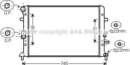 Ava Quality Cooling VWA2289 - Radiators, Motora dzesēšanas sistēma www.avaruosad.ee