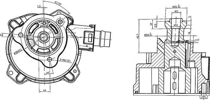 A.Z. Meisterteile AZMT-44-130-1012 - Vacuum Pump, brake system www.avaruosad.ee