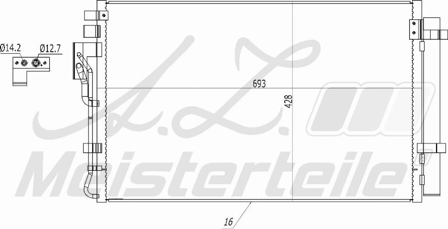 A.Z. Meisterteile AZMT-45-030-1320 - Kondensators, Gaisa kond. sistēma www.avaruosad.ee