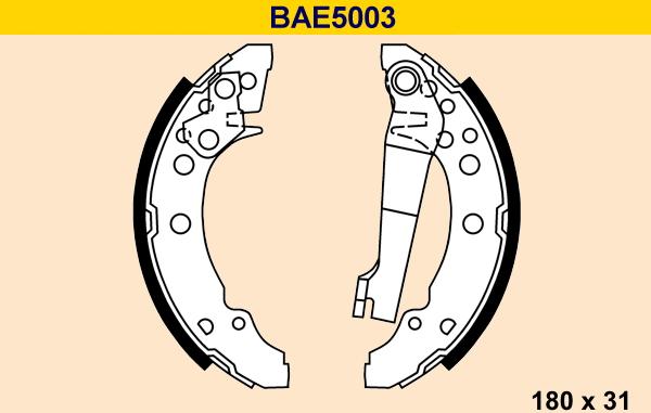 Barum BAE5003 - Brake Set, drum brakes www.avaruosad.ee