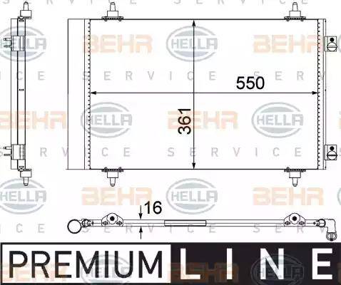 BEHR HELLA Service 8FC 351 304-281 - Kondensaator,kliimaseade www.avaruosad.ee