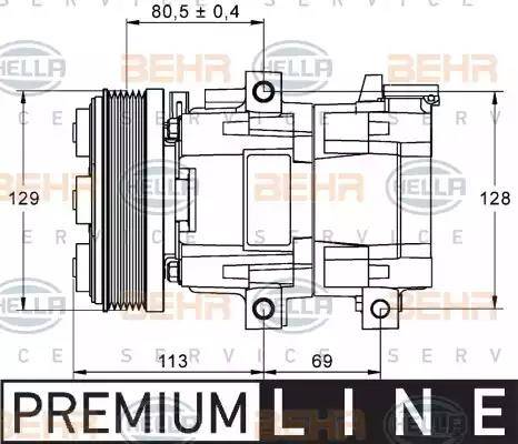 BEHR HELLA Service 8FK 351 113-391 - Kompressori, ilmastointilaite www.avaruosad.ee