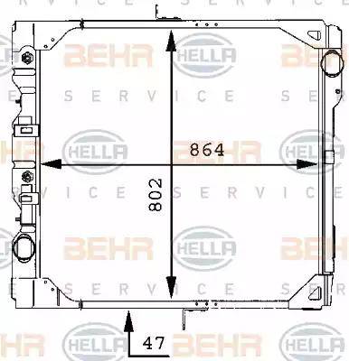 BEHR HELLA Service 8MK 376 709-331 - Radiaator,mootorijahutus www.avaruosad.ee