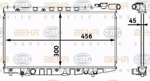 BEHR HELLA Service 8MK 376 708-351 - Radiaator,mootorijahutus www.avaruosad.ee