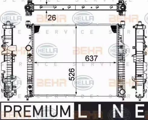 BEHR HELLA Service 8MK 376 781-561 - Radiaator,mootorijahutus www.avaruosad.ee