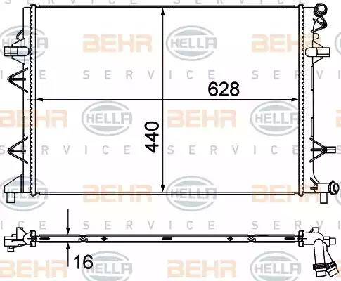 BEHR HELLA Service 8MK 376 735-371 - Radiaator,mootorijahutus www.avaruosad.ee