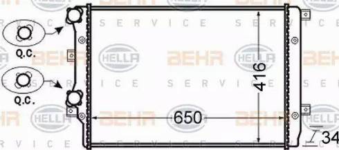 BEHR HELLA Service 8MK 376 726-704 - Radiaator,mootorijahutus www.avaruosad.ee