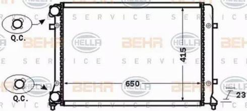 BEHR HELLA Service 8MK 376 774-011 - Radiaator,mootorijahutus www.avaruosad.ee