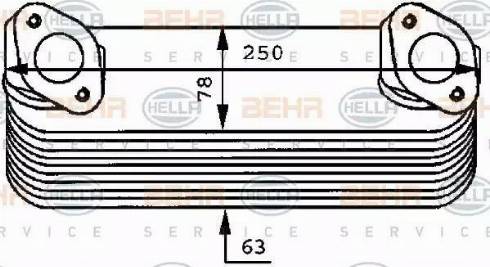 BEHR HELLA Service 8MO 376 725-011 - Eļļas radiators, Motoreļļa www.avaruosad.ee