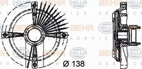 BEHR HELLA Service 8MV 376 732-161 - Sajūgs, Radiatora ventilators www.avaruosad.ee