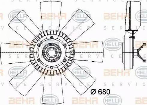 BEHR HELLA Service 8MV 376 727-101 - Ventilators, Motora dzesēšanas sistēma www.avaruosad.ee