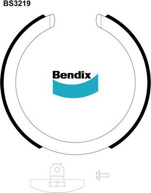 Bendix-AU BS3219 - Brake Shoe Set, parking brake www.avaruosad.ee