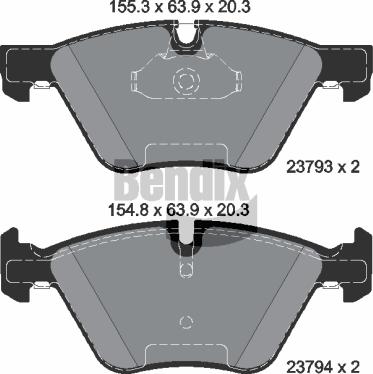 BENDIX Braking BPD1263 - Juego de pastillas de freno www.avaruosad.ee