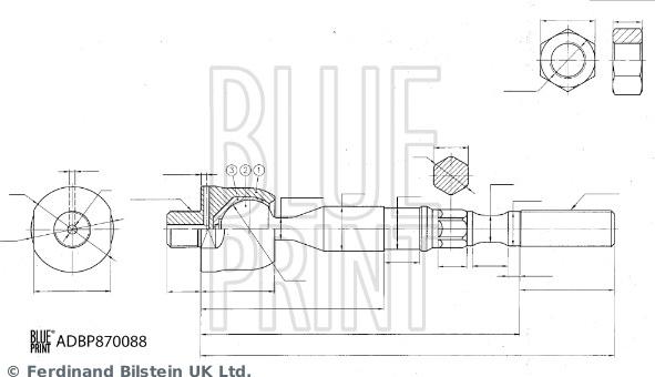 Blue Print ADBP870088 - Tie Rod Axle Joint www.avaruosad.ee