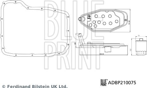 Blue Print ADBP210075 - Hydraulic Filter, automatic transmission www.avaruosad.ee