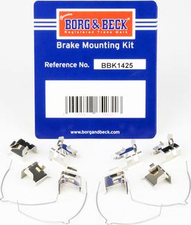 Borg & Beck BBK1425 - Accessory Kit for disc brake Pads www.avaruosad.ee