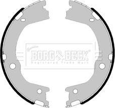 Borg & Beck BBS6466 - Brake Shoe Set, parking brake www.avaruosad.ee
