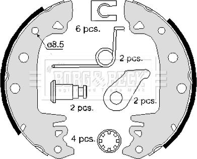 Borg & Beck BBS6086 - Brake Set, drum brakes www.avaruosad.ee