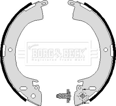 Borg & Beck BBS6197 - Brake Set, drum brakes www.avaruosad.ee