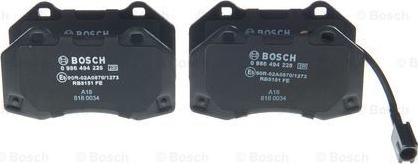 BOSCH 0 986 494 228 - Brake Pad Set, disc brake www.avaruosad.ee
