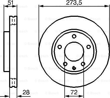 BOSCH 0 986 479 016 - Disque de frein www.avaruosad.ee