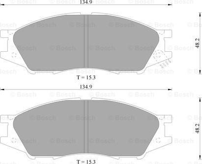 BOSCH 0 986 505 800 - Bremžu uzliku kompl., Disku bremzes www.avaruosad.ee