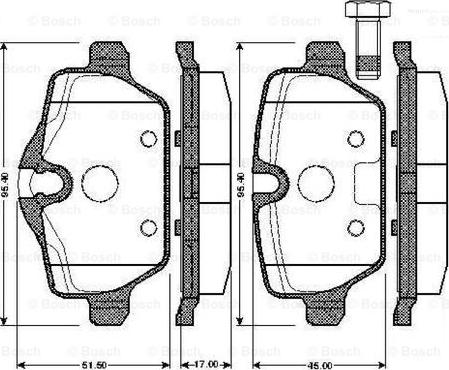 BOSCH 0 986 TB2 890 - Bremžu uzliku kompl., Disku bremzes www.avaruosad.ee