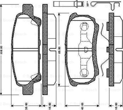 BOSCH 0 986 TB2 866 - Bremžu uzliku kompl., Disku bremzes www.avaruosad.ee