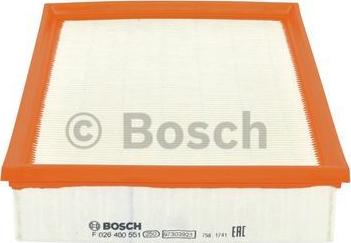 BOSCH F 026 400 551 - Air Filter www.avaruosad.ee