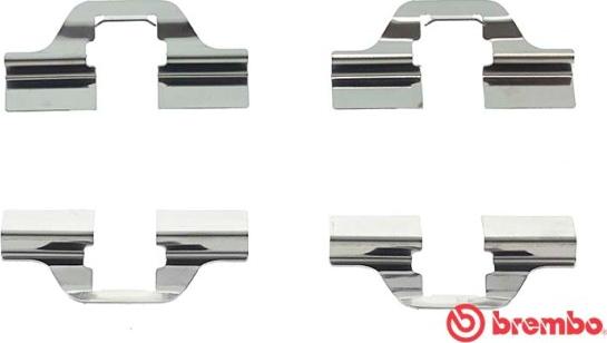 Brembo A 02 205 - Accessory Kit for disc brake Pads www.avaruosad.ee