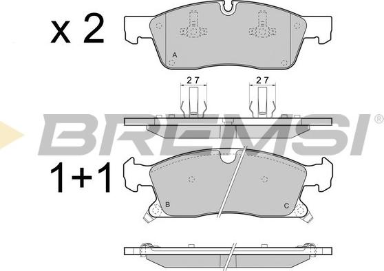 Bremsi BP3460 - Bremžu uzliku kompl., Disku bremzes www.avaruosad.ee